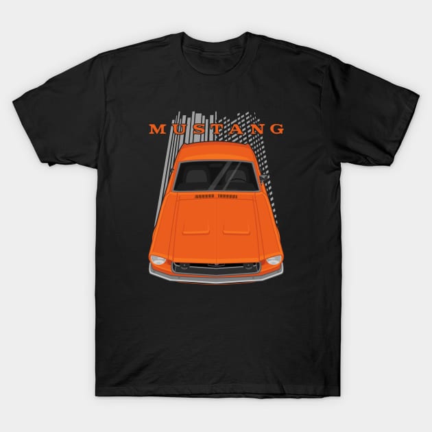 Ford Mustang Fastback 1968 - Orange T-Shirt by V8social